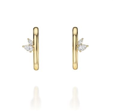 NC Rae Jewellery - Earrings Noam Carver 14K Yellow Gold Rae Diamond Wrap Studs