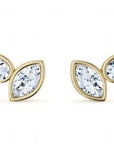 NC Rae Jewellery - Earrings Noam Carver 14K Yellow Gold Rae Double Diamond Bezel Studs