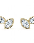 NC Rae Jewellery - Earrings Noam Carver 14K Yellow Gold Rae Double Diamond Bezel Studs