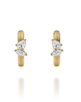 NC Rae Jewellery - Earrings Noam Carver 14K Yellow Gold Rae Double Diamond Huggies