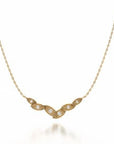 NC Rae Jewellery - Necklace Noam Carver 14K Yellow Gold Rae Six Diamond Petal Necklace
