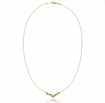 NC Rae Jewellery - Necklace Noam Carver 14K Yellow Gold Rae Six Diamond Petal Necklace