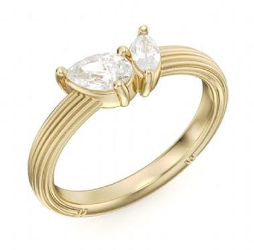 NC Rae Jewellery - Rings Noam Carver 14K Yellow Gold Rae Two Diamond Band