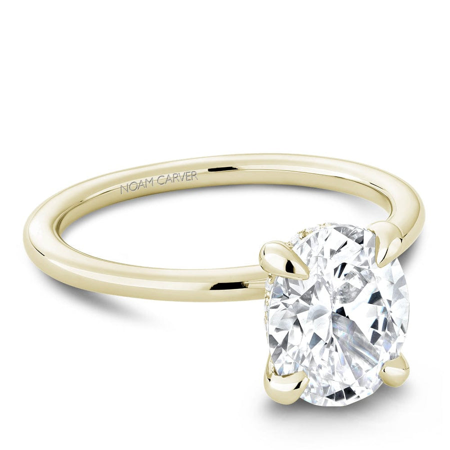 Touch of Gold Diamonds Jewellery - Engagement Ring Noam Carver 18kt Yellow Gold 1.70ct Oval Diamond Solitaire Engagement Ring with Hidden Halo