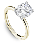 Crown Ring Jewellery - Rings Noam Carver Atelier 14K Two Tone Yellow Gold Shank with White Gold Head Oval 2.50ct Solitaire Engagement Ring