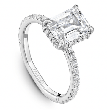 Crown Ring Jewellery - Rings Noam Carver Atelier 14K White Gold Emerald 2.00ct Solitaire Engagement Ring