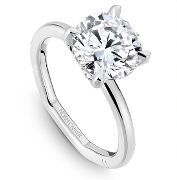 Crown Ring Jewellery - Rings Noam Carver Atelier 14K White Gold Round 2.50ct Solitaire Engagement Ring