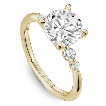 Crown Ring Jewellery - Rings Noam Carver Atelier 14K Yellow Gold Round 2.00ct Halo Engagement Ring