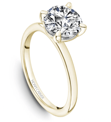 Crown Ring Jewellery - Rings Noam Carver Bridal 14K Two Tone Yellow Gold Shank with White Gold Head Round 2.50ct Solitaire Engagement Ring