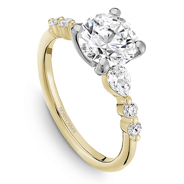 Crown Ring Yellow Gold Noam Carver Classic Engagement Ring