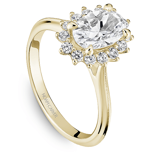 Crown Ring Yellow Gold Noam Carver Engagement Ring
