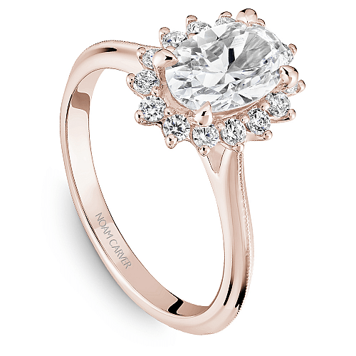 Crown Ring Rose gold Noam Carver Engagement Ring