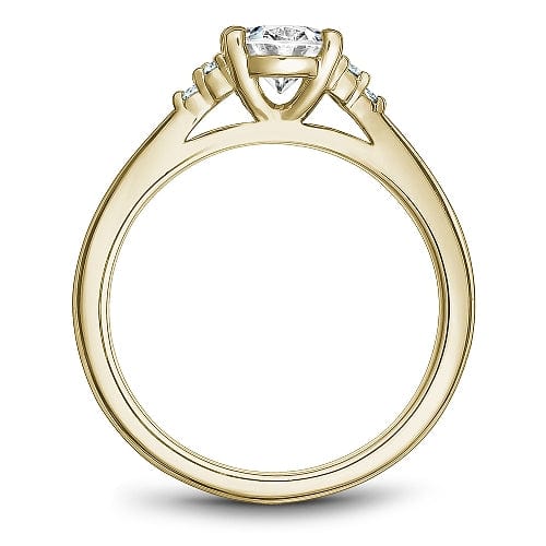 Crown Ring Noam Carver Knife Edge Floral Engagement Ring