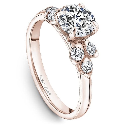 Crown Ring Rose gold Noam Carver Knife Edge Regal Engagement Ring