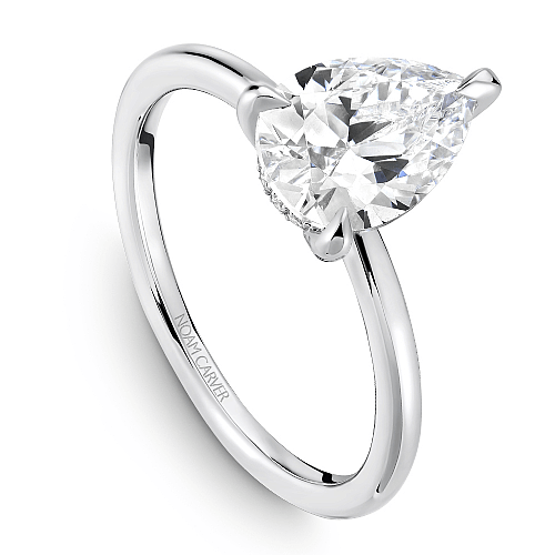 Crown Ring Platinum Noam Carver Modern Solitaire Engagement Ring