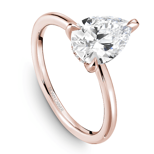 Crown Ring Rose gold Noam Carver Modern Solitaire Engagement Ring