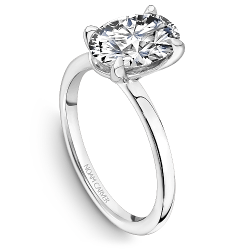 Crown Ring Platinum Noam Carver Modern Solitaire Engagement Ring
