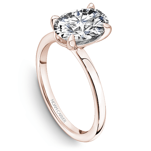 Crown Ring Rose gold Noam Carver Modern Solitaire Engagement Ring