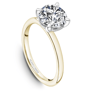 Crown Ring Yellow Gold Noam Carver Modern Solitaire Engagement Ring