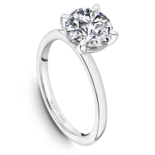 Crown Ring Platinum Noam Carver Modern Solitaire Engagement Ring