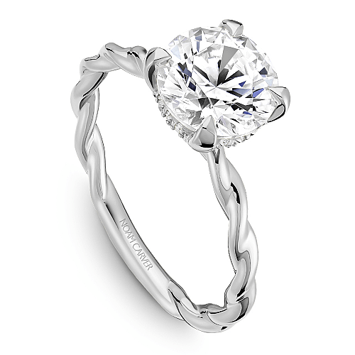 Crown Ring Platinum Noam Carver Modern Twist Engagement Ring