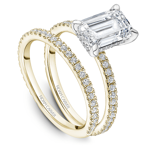 Crown Ring Noam Carver Pave Solitaire Engagement Ring