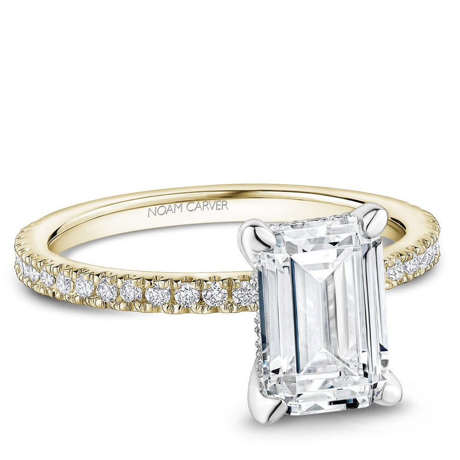 Crown Ring Noam Carver Pave Solitaire Engagement Ring