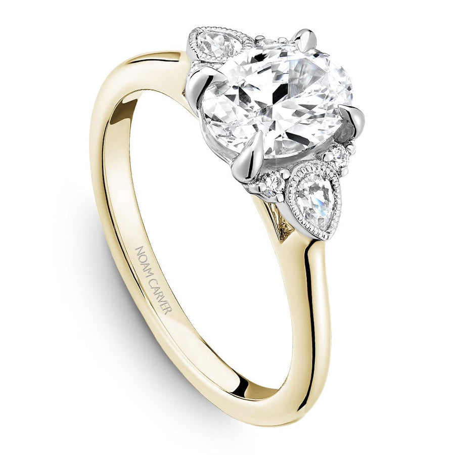 Crown Ring Yellow Gold Noam Carver Regal Engagement Ring
