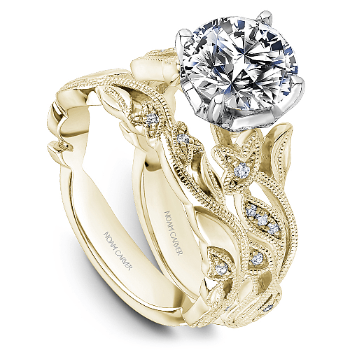 Crown Ring Noam Carver Scatter Set Modern Engagement Ring