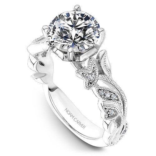 Crown Ring Platinum Noam Carver Scatter Set Modern Engagement Ring