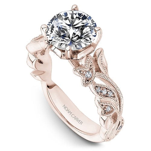 Crown Ring Rose gold Noam Carver Scatter Set Modern Engagement Ring