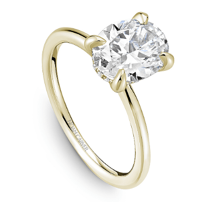 Crown Ring Yellow Gold Noam Carver Solitaire Engagement Ring