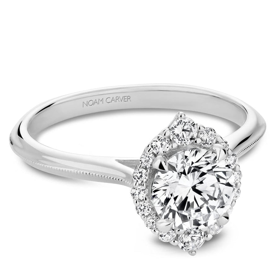 Crown Ring White gold Noam Carver Solitaire Engagement Ring