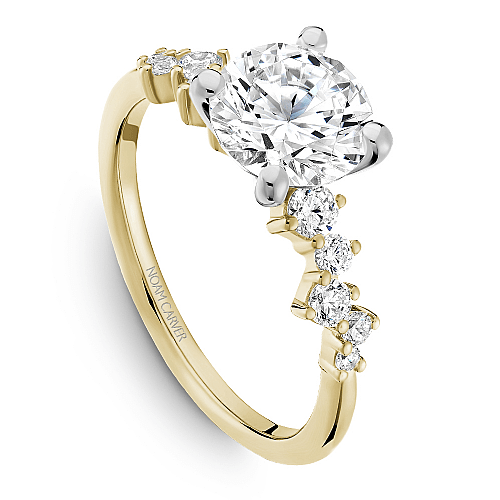Crown Ring Yellow Gold Noam Carver Solitaire Engagement Ring