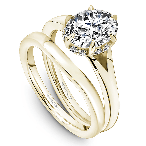 Crown Ring Noam Carver Split Shank Modern Engagement Ring
