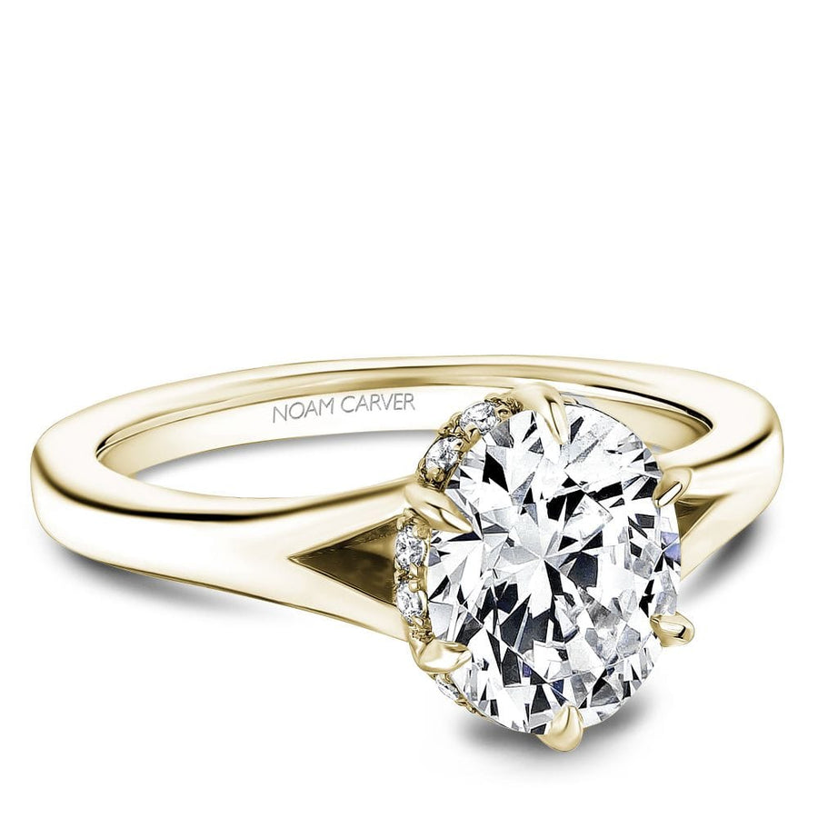 Crown Ring Noam Carver Split Shank Modern Engagement Ring