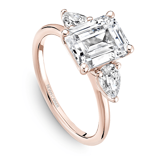 Crown Ring Rose gold Noam Carver Trinity Engagement Ring