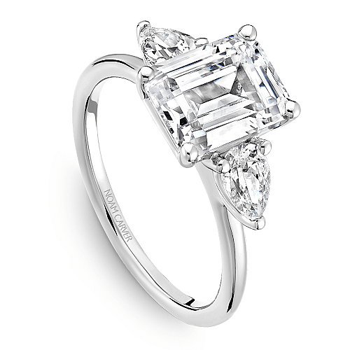 Crown Ring White gold Noam Carver Trinity Engagement Ring