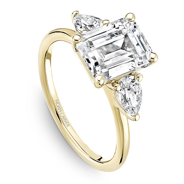 Crown Ring Yellow Gold Noam Carver Trinity Engagement Ring