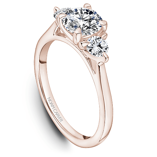 Crown Ring Rose gold Noam Carver Trinity Engagement Ring