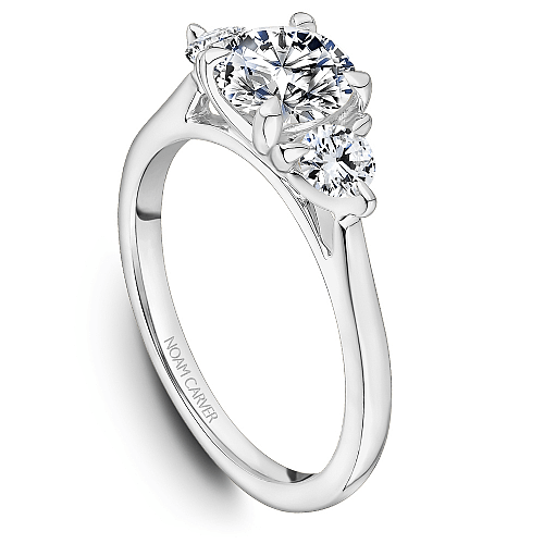 Crown Ring White gold Noam Carver Trinity Engagement Ring