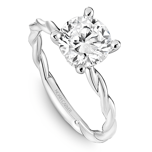 Crown Ring Platinum Noam Carver Twist Solitaire Engagement Ring