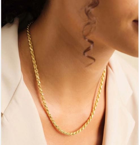 Rich Jewellery Jewellery - Necklace Rich 10K Yellow Gold 20" Rope Chain