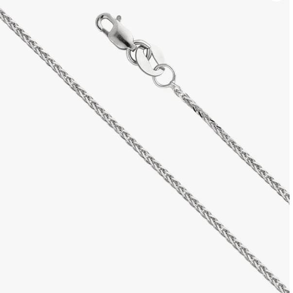 Rich Jewellery Jewellery - Necklace Rich 14K White Gold 1mm 18 Inch Wheat Chain