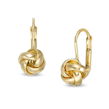 Rich Jewellery Jewellery - Earrings - Drop Rich 14K Yellow Gold 10mm Leverback Knot Earrings