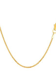 Rich Jewellery Jewellery - Necklace Rich 14K Yellow Gold 16 Inch Wheat Chain