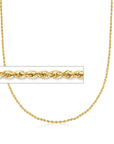 Rich Jewellery Jewellery - Necklace Rich 14K Yellow Gold 18" Rope Chain