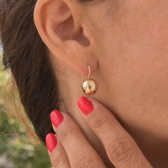 Rich Jewellery Jewellery - Earrings - Drop Rich 14K Yellow Gold 8mm Ball Leverback Earrings