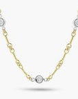 Roberto Coin Inc. Jewellery - Necklace Roberto Coin 18K Diamonds by the Inch Seven Station Dogbone Necklace