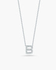 Roberto Coin Inc. Jewellery - Necklace Roberto Coin 18K White Gold Diamond Love Letter B Necklace